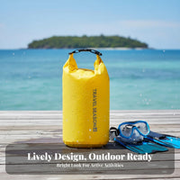 Compact Roll Top Dry Bag Foldable Waterproof Dry Sack Large Capacity for Travelers, Boaters, Travel, Boating, Camping