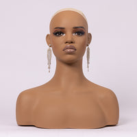 PVC Wig Mannequin Head for Display of Necklaces and Earrings