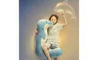 Dolphin Body Pillow Curved Soft Dolphin Cushion Soft Bedding for Sleeping