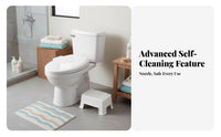 Posterior and Feminine Wash Self-Cleaning Bidet Seat Retractable Nozzles Self-Cleaning Bidet Easy to Clean Ergonomic Design for Homeowners, Families, Seniors, Restroom, Home, Apartment