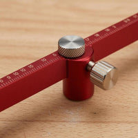 Aluminum Alloy Woodworking Compass Central Point Base Circle-Drawing Ruler Straight Measuring Arm Circle Drawing Ruler Adjustable Knob