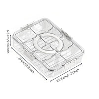 8-Compartment Food Box Clear Divided Food Storage Container Sturdy for Kitchen