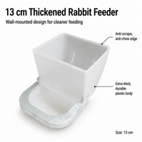 Small Animal Hutch Feeder, Automatic Pet Feeder, Hanging Pet Food Dispenser for Bunnies Guinea Pigs, Washable Antignaw Design