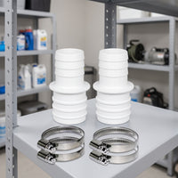 2 Pieces Pool Hose Adapter with Clamps Watertight Pool Hose Adapter