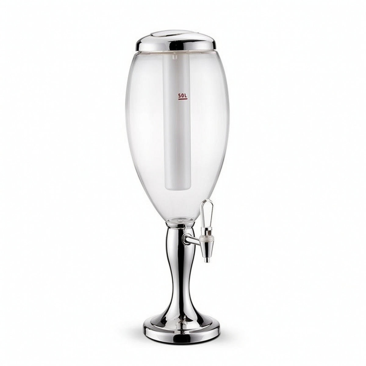 Illuminated Beer Dispenser with Ice Column Clear Beer Dispenser with LED Light for Parties