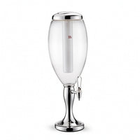 Illuminated Beer Dispenser with Ice Column Clear Beer Dispenser with LED Light for Parties