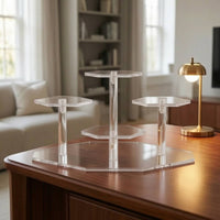 Acrylic Display Riser Versatile Figurine Display Riser Multi-Level for Collectors, Tabletop, Desk