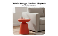 Round Plastic Coffee Table Waterproof Minimalist Coffee Table Living Room Furniture Stable Support Multi-Functional for Balcony