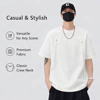 Short Sleeve Shirts Men Loose Fit Summer T-Shirt, Polyester Casual Wear for Adults, Breathable Lightweight Tee for Warm Weather