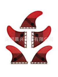 Surfboard Fin Single Tab/FUT Honeycomb Fin K2.1 Five-Piece Set Surf Fin
