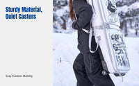 2024 Ski Bag with Wheels, Snowboard & Ski Gear Storage, Wet-Dry Separation, Large Capacity, Double/Single Board, Boots Organizer