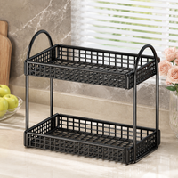 Metal 2-Tier Mug Rack, Coffee Mug Holder Stand for Kitchen Countertop, Space Saving Tea Cup Holder, Modern Minimalist Design