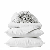 4 Pieces 300 Thread Count Duvet Cover Set Percale Weave Bed Linen Pre-Washed Home Textiles Breathable for Hot Sleepers, Homeowners, Gift Givers, Bedroom, Guest Room