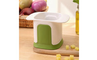 Compact Vegetable Chopper with Container Space-Saving Manual Dicer Portable Cutter Easy to Clean for Kitchen, Small Kitchens