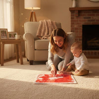 Stress Relief Liquid Filled Floor Tile Colorful Gel Play Mat Visual & Tactile Stimulation Interlocking Sensory Tile for Toddlers, Kids, Babies, Playroom, Classroom