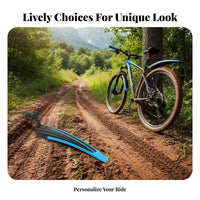 Mountain Bike Mudguard Set Wear-Resistant Mountain Bike Mudguards Front and Rear Mudguards Lightweight for Rainy Days