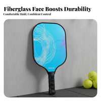 Fiberglass Paddle Racket Governing Body Approved Paddle Racket Comfort Grip Athletic Gear for Beginners, Seniors, Tournaments, Competition, Training