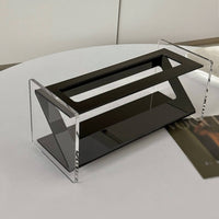 Transparent Controller Control Holder Clear Controller Control Holder with Compartments Slanted Desktop Organizer Open-Top for Coffee Table, Office