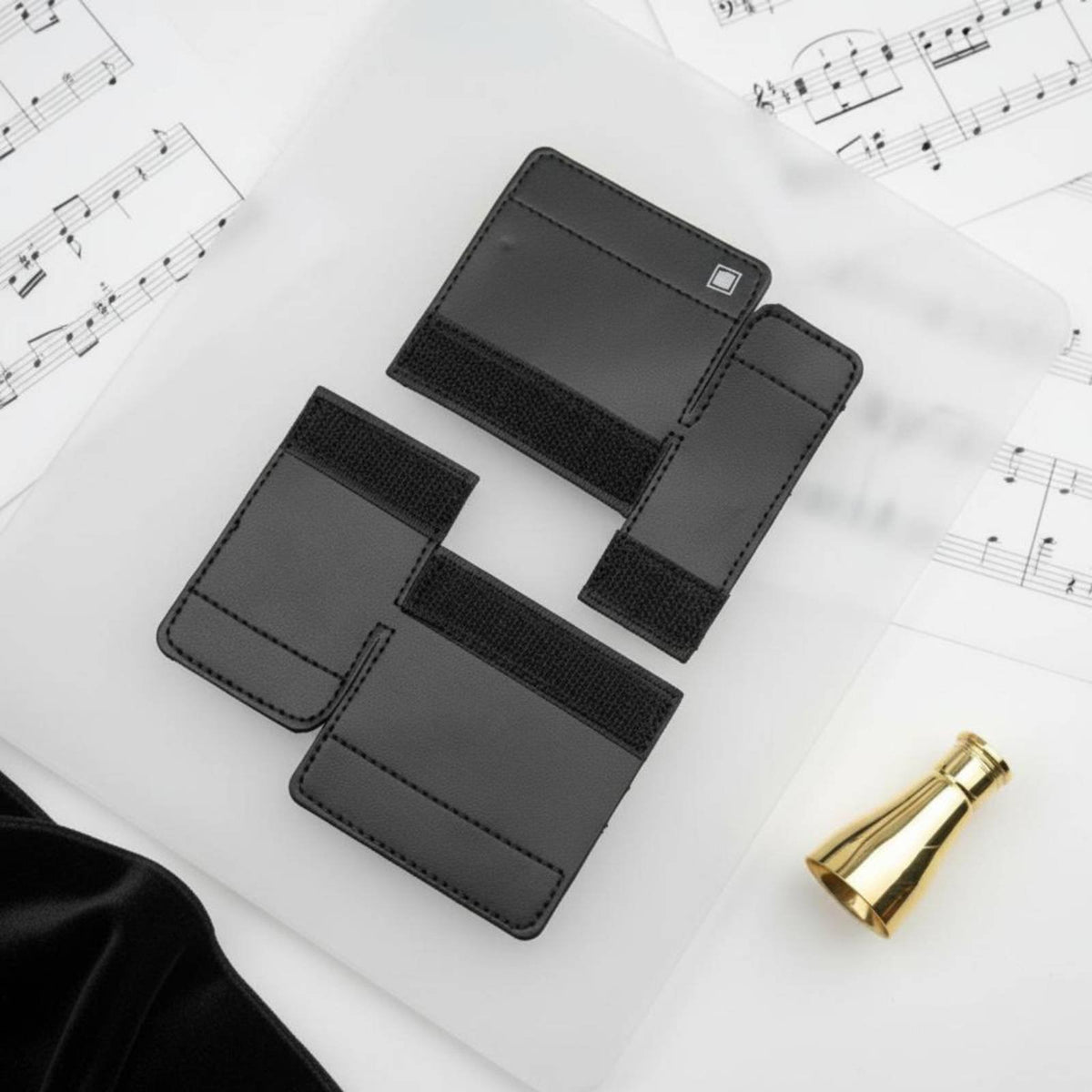Sweat-Absorbent Brass Instrument Easy Installation Leather Brass Instrument Grip for Marching