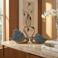 Swan Ornament Shiny Swan Ornaments Unique Tabletop Ornament for Homeowners, Art Collectors