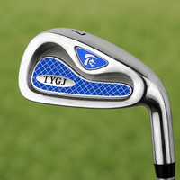 Golf Club Set, Half Set Golf Set for Beginner Golfers, 4 Piece Golf Set with Steel Shafts, Polished Silver Alloy Clubs