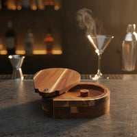 Rotating Condiment Box Space-Saving-Tier Seasoning Holder Multifunctional Seasoning Container with Lid for Bartenders, Mobile Bar