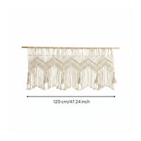 Macrame Curtain Handmade Boho Tapestry Bohemian Design for Guest House, Bedroom