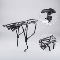 Reinforced Rear Bike Rack with Side Rails Sturdy Bike Luggage Rack Long-Lasting Easy to Install for Commuters