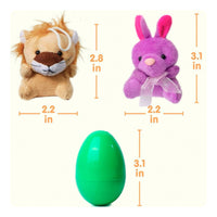 12 Pieces Easter Eggs with Soft Toy Toys Huggable Soft Toy Toy with Plastic Egg