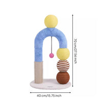 Arched Cat Scratcher Rounded Base Sisal Rope Cushioned Material Cat Furniture