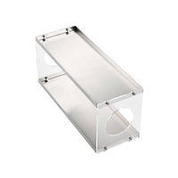 Desktop Storage Rack with Acrylic Panels Compact Countertop Shelf Organizer