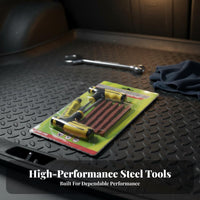 8 Pieces Emergency Repair Tubeless Plug Insertion Kit Rapid Repair Tire Plug Set Portable Puncture Mending Tools Easy to Use for DIY Enthusiasts, Motorcyclists, Road Trips, Garage, Workshop, Away from the Beaten Path-Road Drivinging