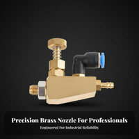 Even Atomization Border Bander Cleaning Nozzle Long-Lasting Brass Air Atomizing Nozzle for Factory, Workshop