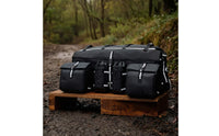 Motorcycle Rear Bag with Removable Side Bags Water-Resistant Modular Rear Bag with Dividers Detachable Multi-Compartment Luggage System for Riders