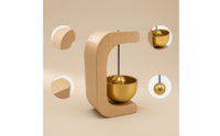 Wooden Door Chime Artisanal Door Chime Bell with Wooden Frame Decorative Door Chime Minimalist for Homeowners, Entryway