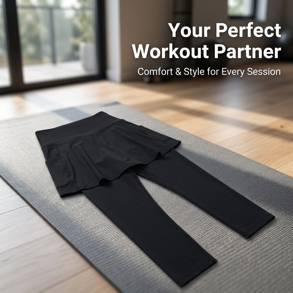 Leggings for Women UK High Waist with Pockets for Gym and Running, Nylon Pants with UPF Sun Protection, No Front Seam