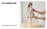 Strawberry Print Doll Dress Soft Material BJD Doll Simple to Put on to Wear Toy Accessory