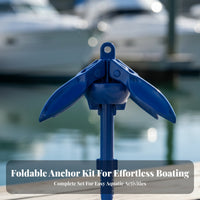 Small Boat Anchor Foldable Design Foldable Boat Anchor Aquatic Hardware Easy Storage Boating Equipment Sturdy Duty for Kayaking