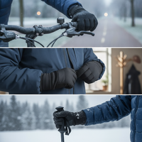 Winter Cycling Gloves Touchscreen Windproof Thermal for Outdoor Sports Skiing Hiking