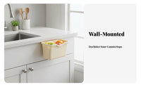 Hanging Trash Can Wall-Mounted Cabinet Door Waste Bin Large Capacity Cabinet Door Garbage Bin for Homeowners, Home Cooks, Kitchen, Lavatory, Dorm Room