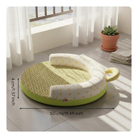 Summer Cooling Pet Bed Breathable Round Cat Cooling Bed Comfortable Non-Slip Cat Cushion for Cats, Small Pets, Hot Weather