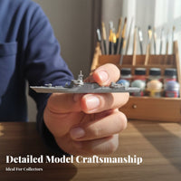 1:1500 Scale Warship Model High Detail Type 055 Warship Model No Assembly Required Display Warship for Car Dashboard Ornament, Office Decor