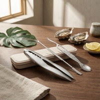 6 Pieces Seafood Spoon and Utensil Set Rust-Resistant Seafood Tools Kit Gift