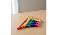 8 Pieces Rhythm Instrument Set Hand-Eye Coordination Tuned Percussion Tubes Colorful Diatonic Scale Instrument for Kids