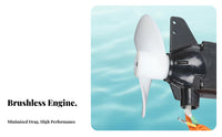 Brushless underwater Thruster Wide electrical potential Compatibility Brushless underwater Thruster Waterproof Design Trolling propulsion unit for Fishing, Kayaking, Freshwater