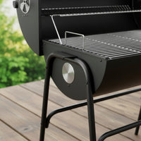 Temperature-Controlled Charcoal Grill with Side Shelf Long-Lasting Charcoal Grill with Warming Rack Spacious Large for Campers, Backyard, Camping