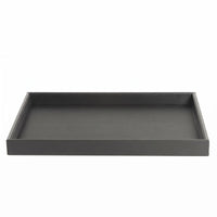 Raised Edge Black PU Leather Jewelry Display Tray Shallow Design Black Jewelry Display Tray Space Saving Easy to Clean