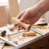 8 Pieces Easy-to-Install Foosball Table Handle with Screws Contoured Foosball Handle with Screws Tapered Sports Equipment Comfortable for Game Room