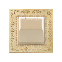 Wall Plate with Floral Border Antique Gold Switch Faceplate Ornate