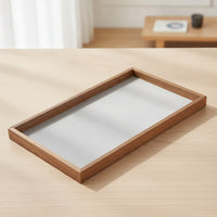 Eyeglass Display Tray Wood-Grain Sunglasses Tray Glasses Holder Soft-Lined Eyewear Organizer Safeguarding for Retailers, Dresser